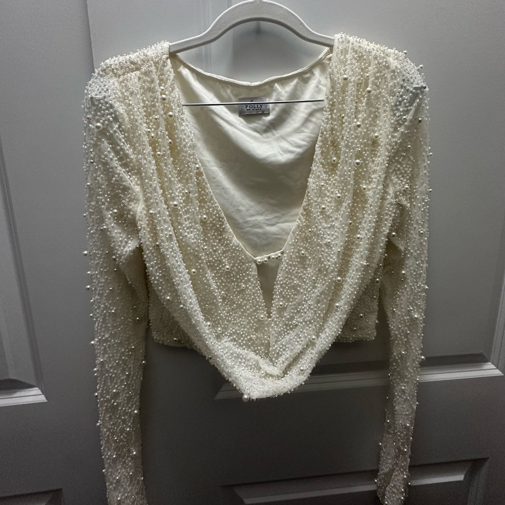 Oh Polly Pearl White skirt and blouse set